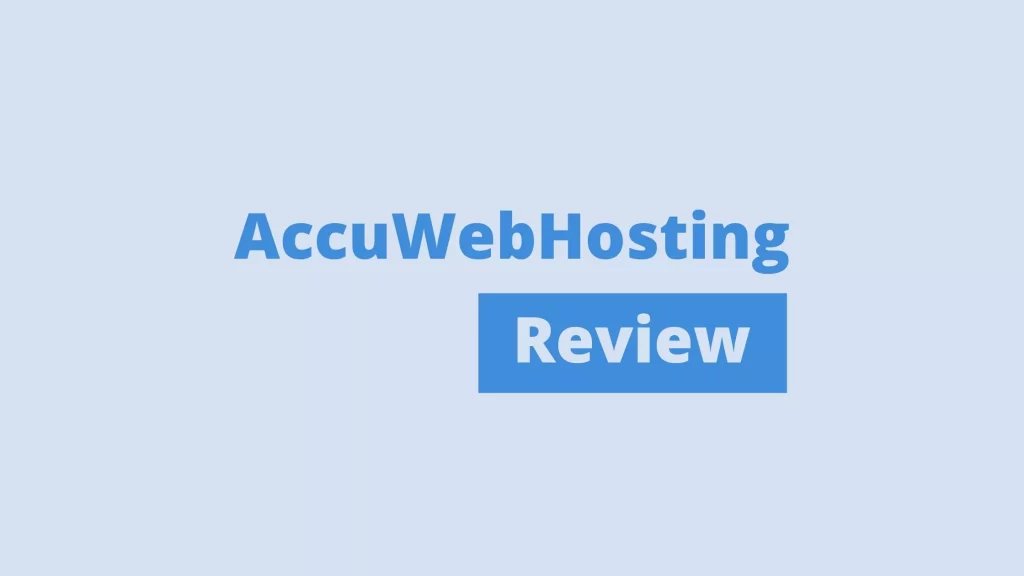 AccuWebHosting review