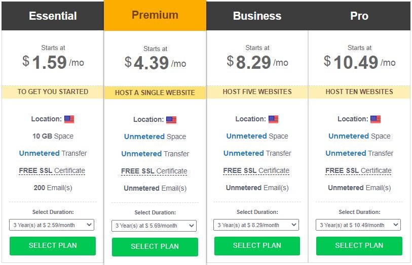 bigrock windows shared hosting