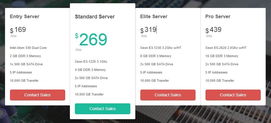 greengeeks dedicated hosting plans and pricing