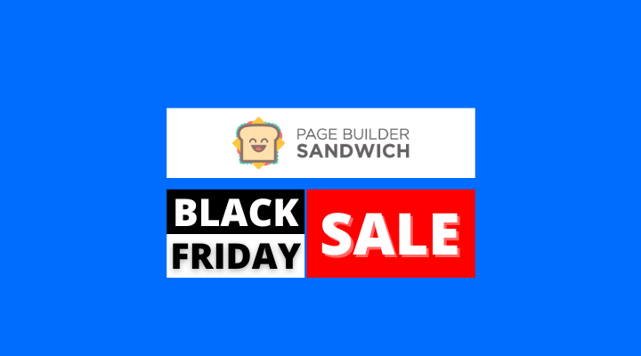 page builder sandwich black friday sale