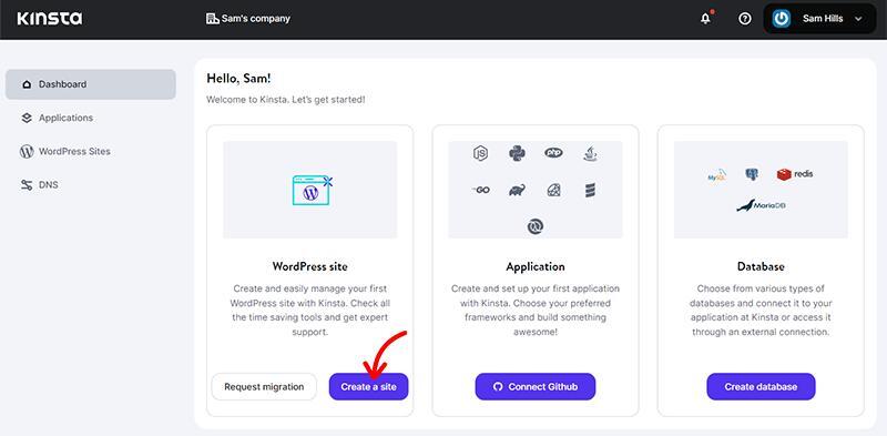 start a blog with kinsta