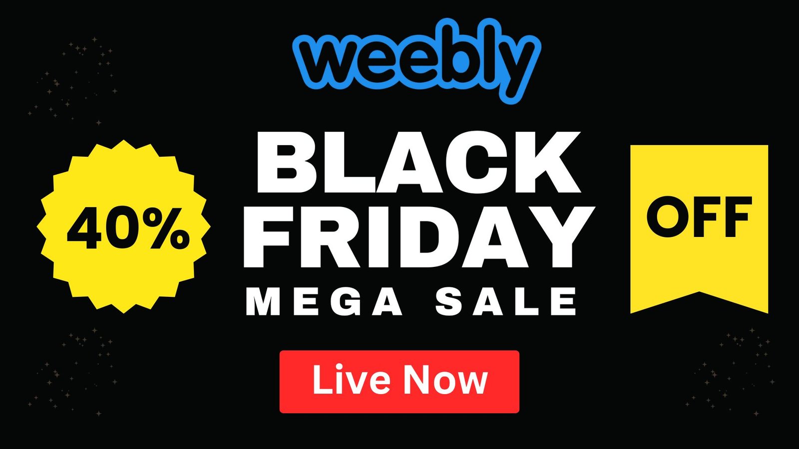 Weebly Black Friday and Cyber Monday Sale