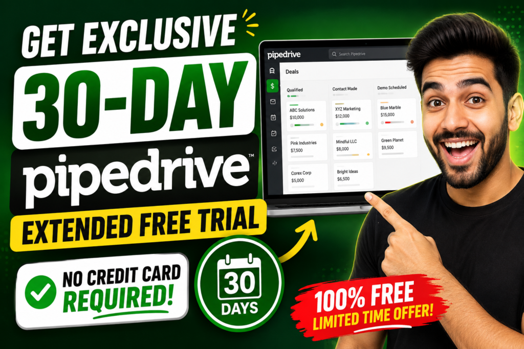 Pipedrive promo code and extended free trial guide